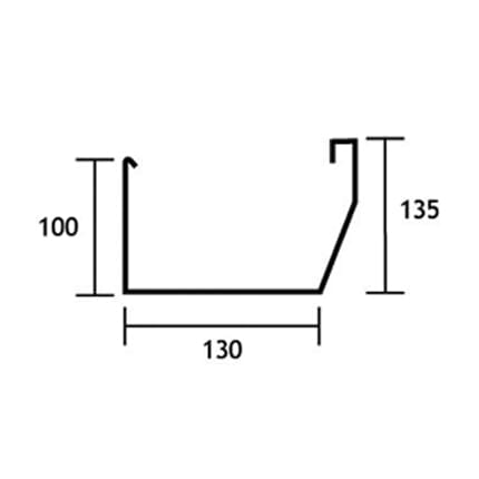 High Front Commercial Eaves Gutter Measurements