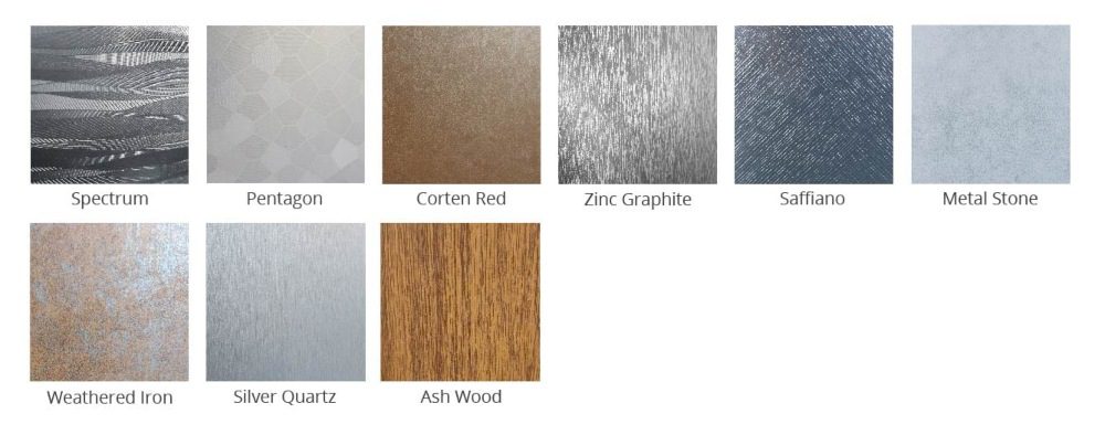 Unicote LUX Metal Samples in Various Finishes by Rollsec in Brisbane