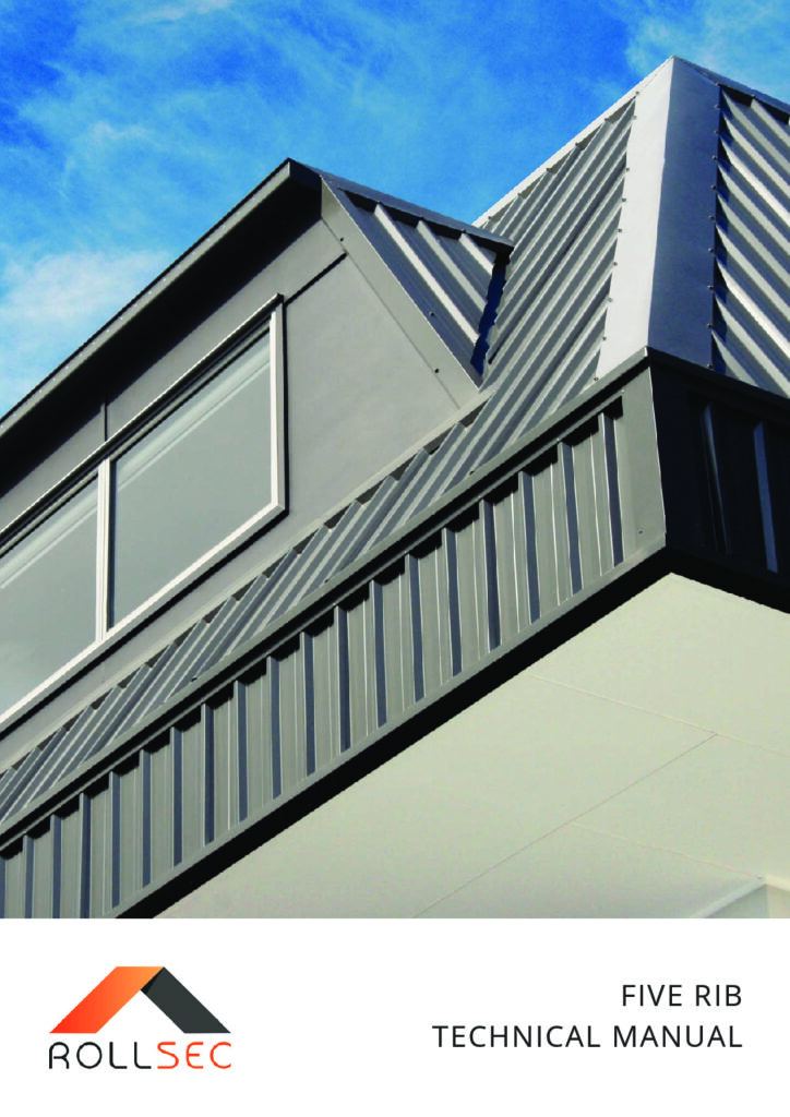 Five Rib Technical Manual Guideline for Roofing Installation by Rollsec in Brisbane